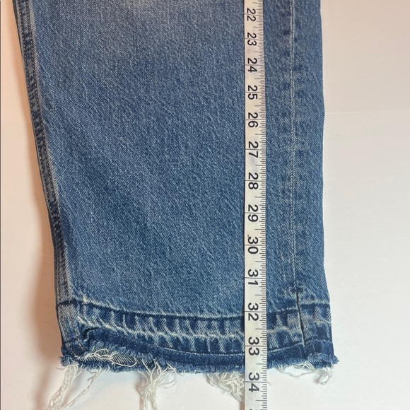 Aéropostale Low Rise Baggy Crop Jeans Size 14 Y2K Medium Wash Raw Hem Denim - Picture 9 of 12